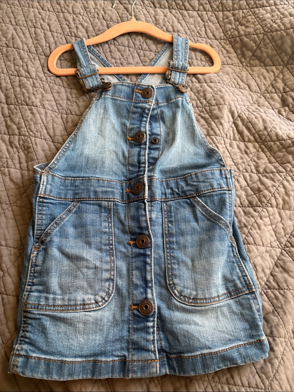 OshKosh B'gosh Light Blue Denim Overall Dress